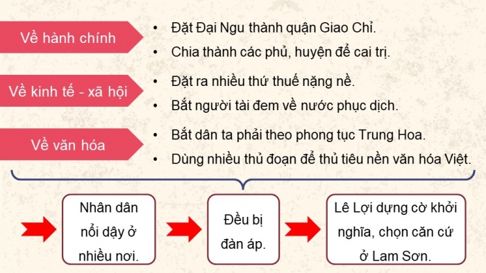 Giáo án điện tử Lịch sử 11 kết nối Bài 8: Một số cuộc khởi nghĩa và chiến tranh giải phóng trong lịch sử Việt Nam (từ TK III TCN đến cuối TK XIX) (Phần 2)