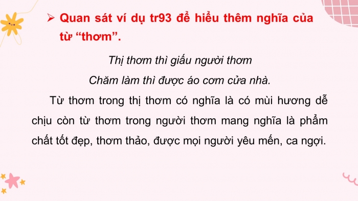 Giáo án điện tử tiết : Thực hành tiếng việt - Ngữ cảnh và nghĩa của từ trong ngữ cảnh, biện pháp tu từ