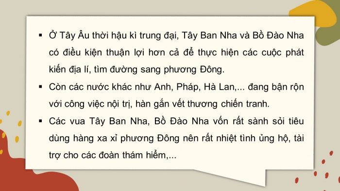 Giáo án điện tử bài 2: Các cuộc phát kiến địa lí từ thế kỉ xv đến thế kỉ XVI