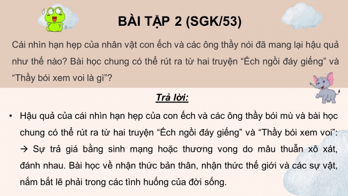 Giáo án điện tử ngữ văn 7 chân trời tiết: Ôn tập trang 53