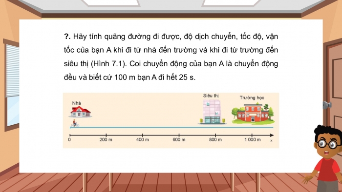 Giáo án điện tử vật lí 10 kết nối bài 7: Đồ thị độ dịch chuyển - thời gian