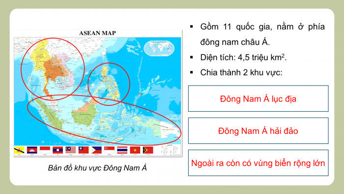 Giáo án điện tử Địa lí 11 chân trời Bài 12: Tự nhiên, dân cư, xã hội và kinh tế Đông Nam Á (P1)