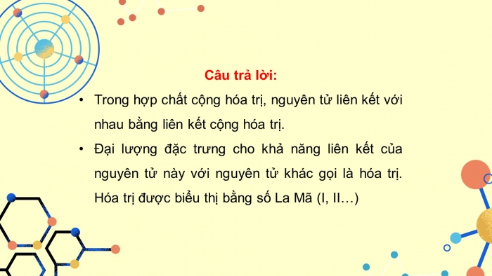 Giáo án điện tử KHTN 7 chân trời- Phần hóa học bài 7. Hóa trị và công thức hóa học