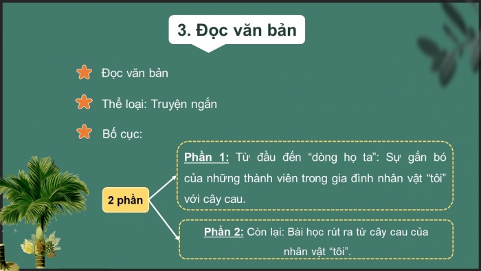 Giáo án điện tử ngữ văn 7 chân trời tiết: Đọc kết nối chủ điểm - Bài học từ cây cau