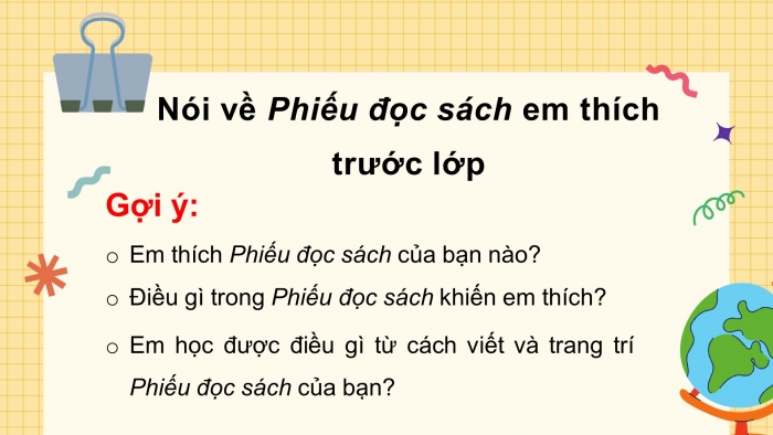 Giáo án điện tử tiếng việt 3 chân trời Chủ đề 6 bài 2: Cuốn sách em yêu (tiết 6 + 7)