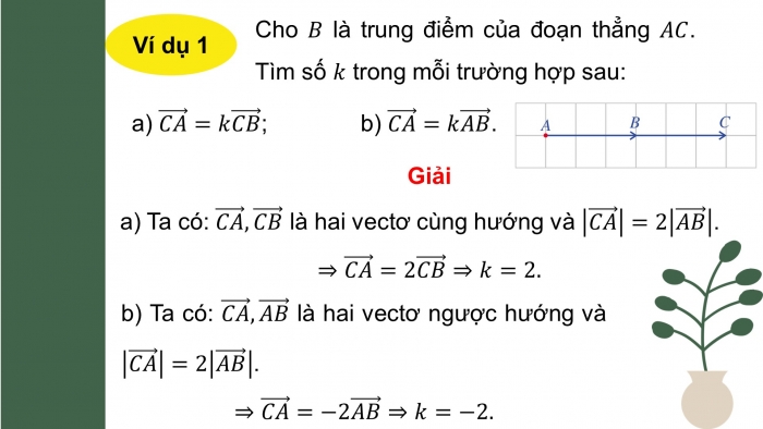 Giáo án điện tử toán 10 cánh diều bài 5: Tích của một số với một vectơ