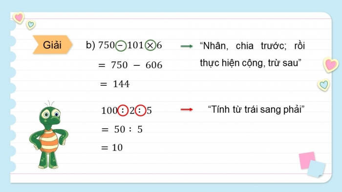 Giáo án điện tử toán 3 cánh diều bài: Luyện tập trang 95