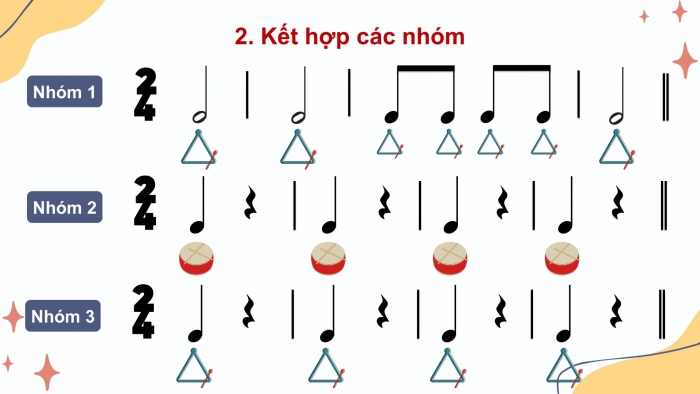Giáo án điện tử âm nhạc 3 kết nối tiết 25: Nhạc cụ thể hiện các hình tiết tấu bằng nhạc cụ gõ