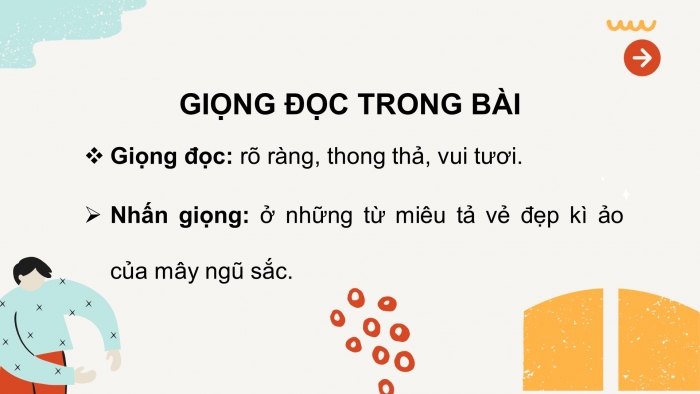 Giáo án điện tử tiếng việt 3 chân trời chủ đề 12 bài 2: Những đám mây ngũ sắc (tiết 5)