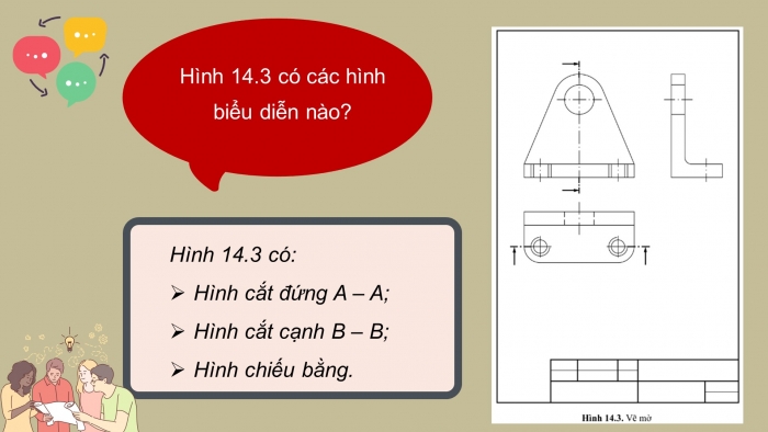 Giáo án điện tử công nghệ thiết kế 10 cánh diều bài 14: Bản vẽ chi tiết