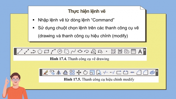 Giáo án điện tử công nghệ thiết kế 10 cánh diều bài 17: Vẽ kĩ thuật với sự hỗ trợ của máy tính