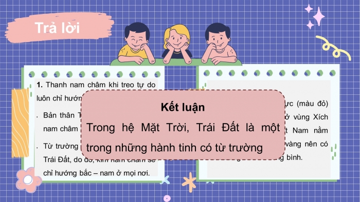 Giáo án điện tử KHTN 7 chân trời – Phần vật lí bài 20: Từ trường trái đất – sử dụng la bàn