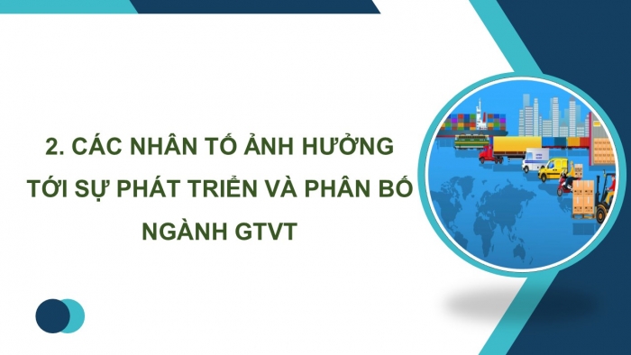 Giáo án điện tử địa lí 10 chân trời bài 34: Địa lí ngành giao thông vận tải