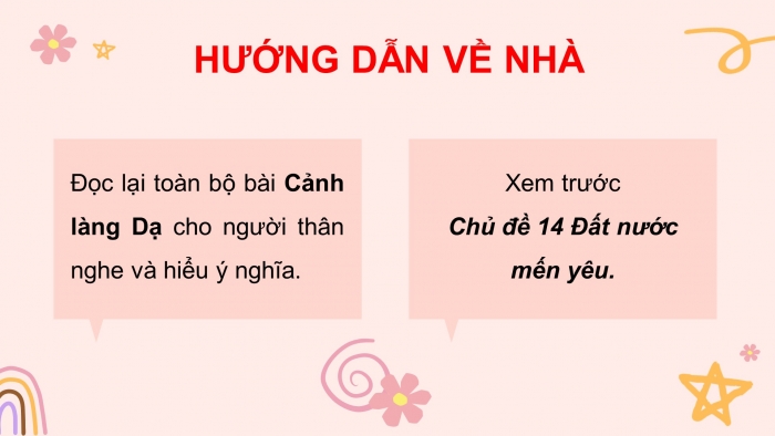 Giáo án điện tử tiếng việt 3 chân trời sáng tạo bài 4: Cảnh làng dạ (tiết 14)