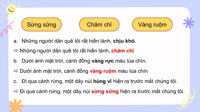 Giáo án điện tử tiếng việt 3 kết nối tri thức bài 18: Núi quê tôi - Tiết 3: Luyện từ và câu