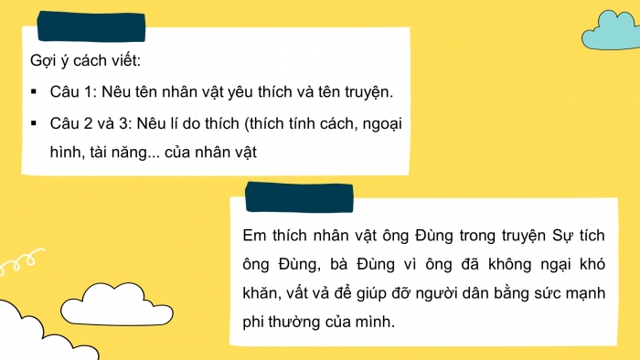 Giáo án điện tử tiếng việt 3 kết nối tri thức bài 22: Sự tích ông đùng, bà đùng - Tiết 4. Luyện viết đoạn