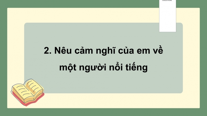 Giáo án điện tử tiếng việt 3 kết nối tri thức bài 29: Bác sĩ Y-Éc-Xanh - Tiết 2. Nói và nghe