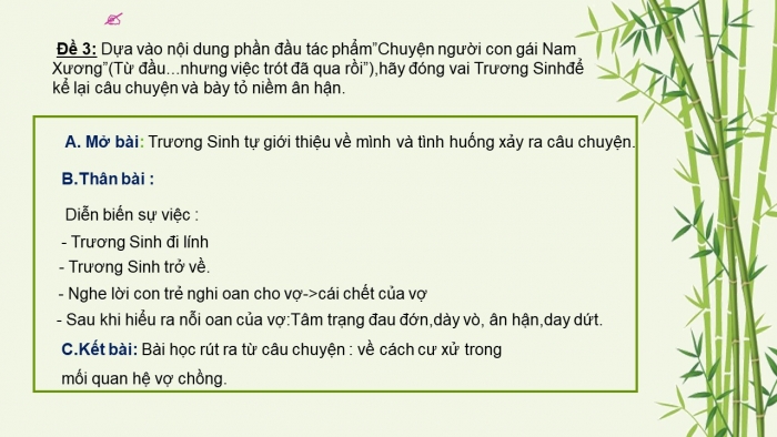 Giáo án điện tử ngữ văn 9 tiết: Luyện nói - Tự sự kết hợp nghị luận và miêu tả nội tâm