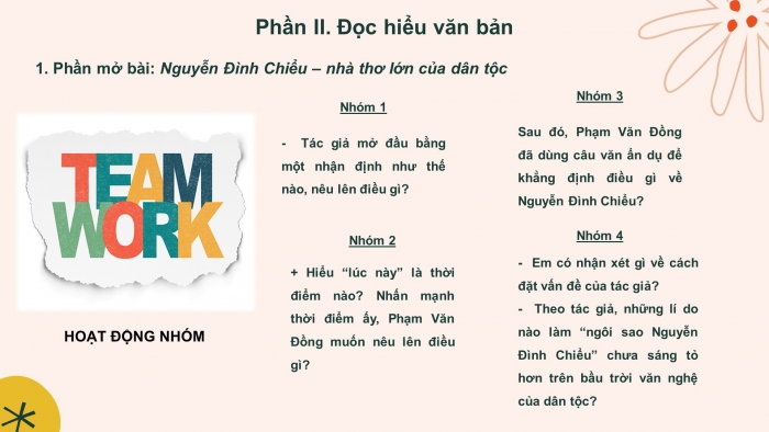 Giáo án điện tử Ngữ văn 12 bài: Nguyễn Đình Chiểu, ngôi sao sáng trong văn nghệ của dân tộc