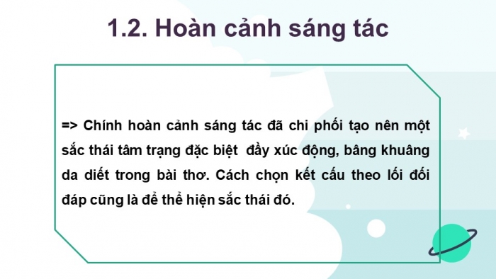 Giáo án điện tử Ngữ văn 12 bài: Việt Bắc (trích - tiếp theo) (Phần tác phẩm)