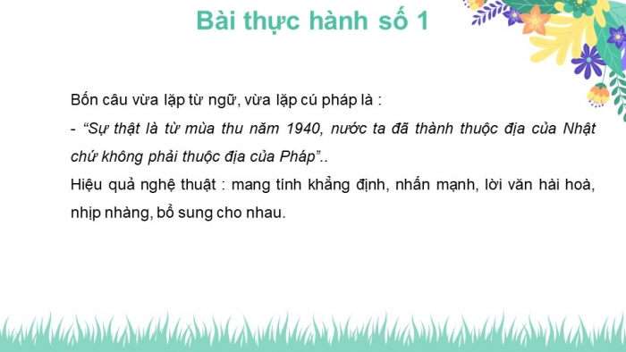 Giáo án điện tử Ngữ văn 12 bài: Thực hành một số phép tu từ cú pháp