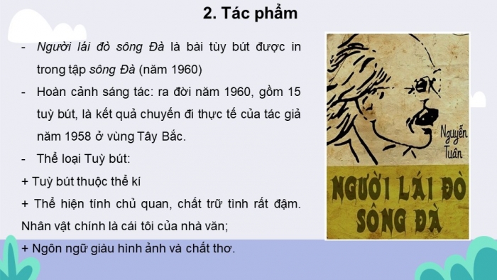 Giáo án điện tử Ngữ văn 12 bài: Người lái đò Sông Đà (trích)