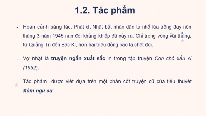 Giáo án điện tử Ngữ văn 12 bài: Vợ nhặt