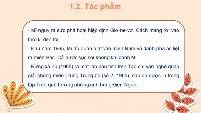 Giáo án điện tử Ngữ văn 12 bài: Rừng xà nu