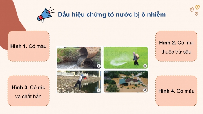 Giáo án điện tử Khoa học 4 kết nối Bài 3: Sự ô nhiễm và bảo vệ nguồn nước. Một số cách làm sạch nước