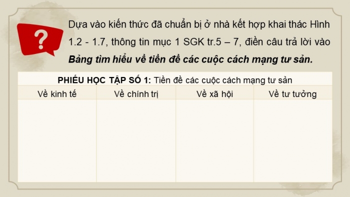 Giáo án điện tử Lịch sử 11 chân trời Bài 1: Một số vấn đề chung về cách mạng tư sản (P1)