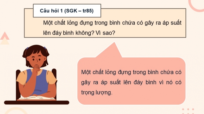 Giáo án điện tử KHTN 8 cánh diều Bài 17: Áp suất chất lỏng và chất khí