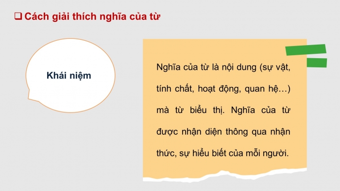 Giáo án điện tử Ngữ văn 11 chân trời Bài 1 TH tiếng Việt: Cách giải thích nghĩa của từ
