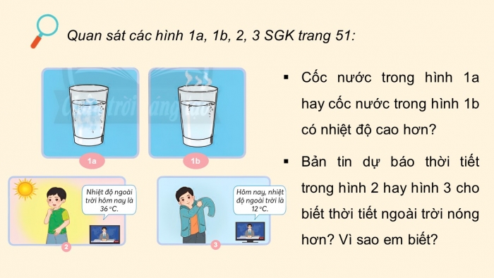 Giáo án điện tử Khoa học 4 chân trời Bài 12: Nhiệt độ và nhiệt kế