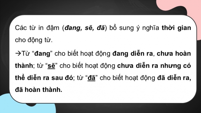 Giáo án điện tử Tiếng Việt 4 cánh diều Bài 6 Luyện từ và câu 2: Luyện tập về động từ