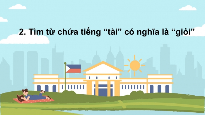 Giáo án điện tử Tiếng Việt 4 chân trời CĐ 3 Bài 8 Luyện từ và câu: Mở rộng vốn từ Tài trí