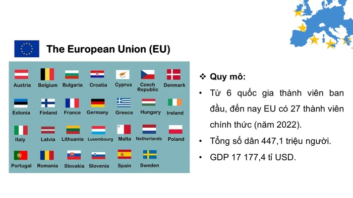 Giáo án điện tử Địa lí 11 chân trời Bài 10: Liên minh châu Âu