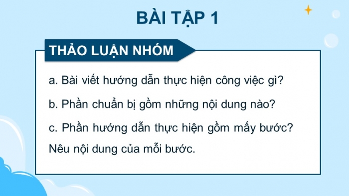 Giáo án điện tử Tiếng Việt 4 kết nối Bài 21 Viết Tìm hiểu cách viết hướng dẫn thực hiện một công việc