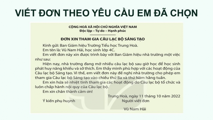 Giáo án điện tử Tiếng Việt 4 kết nối Bài 24 Viết đơn