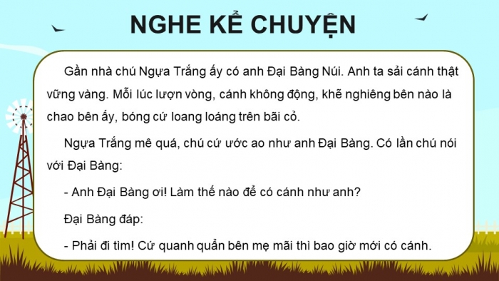 Giáo án điện tử Tiếng Việt 4 kết nối Bài 30 Nói và nghe Kể chuyện đôi cánh của  Ngựa trắng