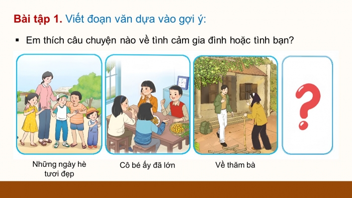 Giáo án điện tử Tiếng Việt 4 chân trời CĐ 4 Bài 8 Viết: Luyện tập viết đoạn văn nêu lí do thích một câu chuyện