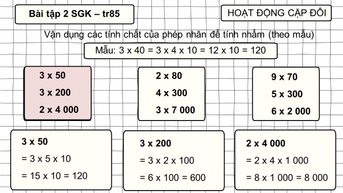 Giáo án điện tử Toán 4 cánh diều Bài 36. Nhân với 10, 100, 1 000,…