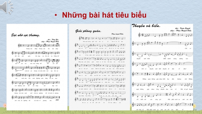 Giáo án điện tử Âm nhạc 8 chân trời Bài 9: Thường thức âm nhạc: Nhạc sĩ: Phan Huỳnh Điểu (1924-2015). Nghe nhạc: Hành khúc ngày và đêm