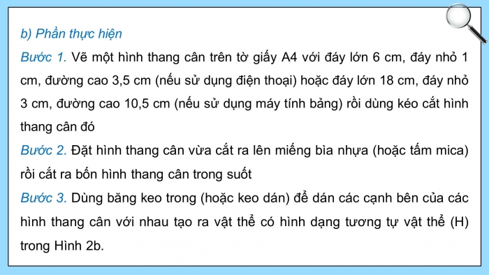 Giáo án điện tử Toán 8 cánh diều chủ đề 2: Thực hành tạo dựng hologram