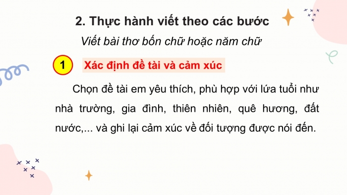 Giáo án điện tử tiết : Tập làm một bài thơ bốn chữ và năm chữ