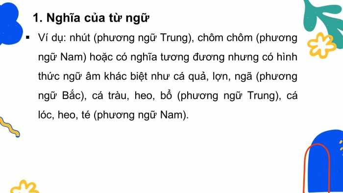 Giáo án điện tử tiết: Thực hành tiếng việt - Từ ngữ địa phương