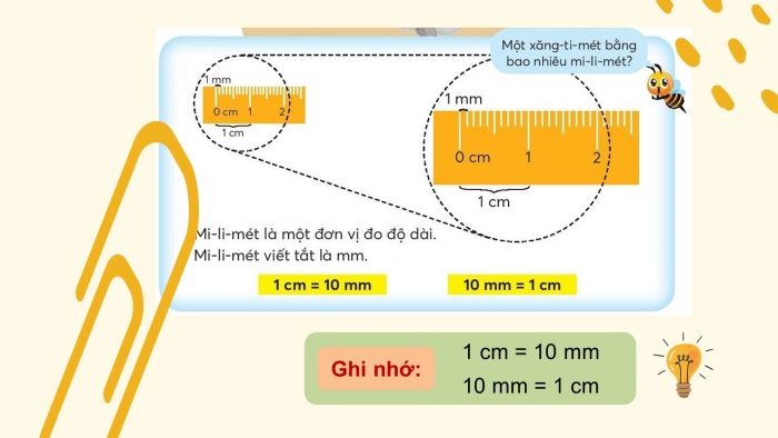 Giáo án điện tử bài 11: Mi  - li - mét ( 2 tiết)