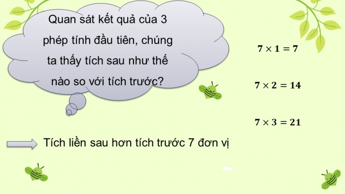 Giáo án điện tử bài 10: Bảng nhân 7