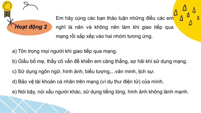 Giáo án điện tử tin học 7 kết nối bài 5: Ứng xử trên mạng