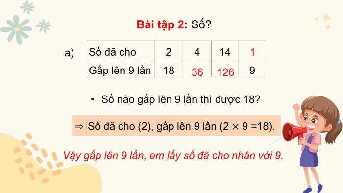 Giáo án điện tử toán 3 chân trời bài: Bảng chia 9