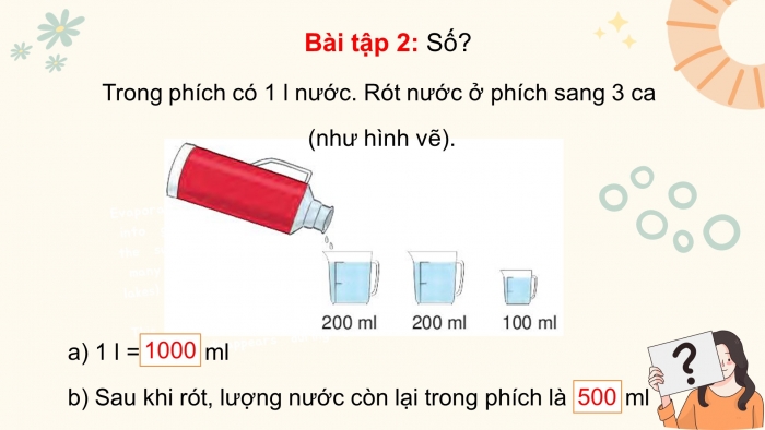 Giáo án điện tử toán 3 kết nối bài 32: Mi-li-lít